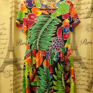 Buster N Begi Vintage Tropical Hawaiian Dress
